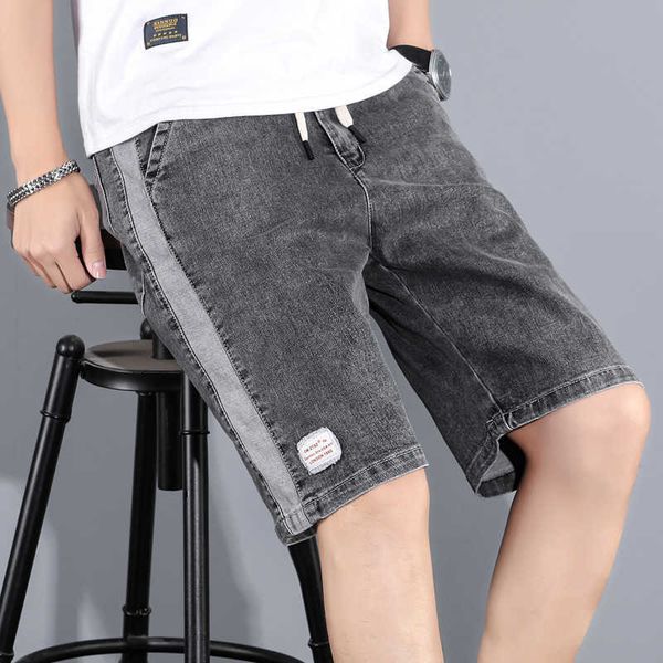 thin summer 5-point denim shorts men wear loose over knee casual pants men's breech elastic waist, Blue
thin summer 5-point denim shorts men wear loose over knee casual pants men's breech elastic waist, Blue