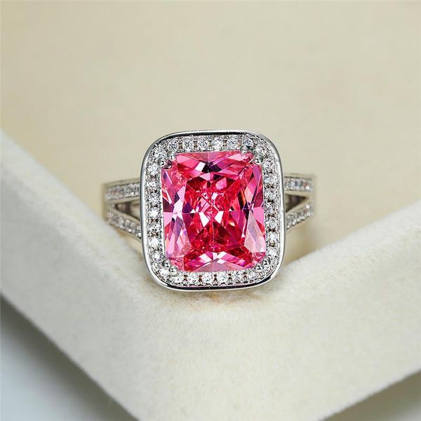 cluster rings vintage female pink crystal stone ring classic silver color hollow wedding dainty square big engagement for women, Golden;silver
cluster rings vintage female pink crystal stone ring classic silver color hollow wedding dainty square big engagement for women, Golden;silver