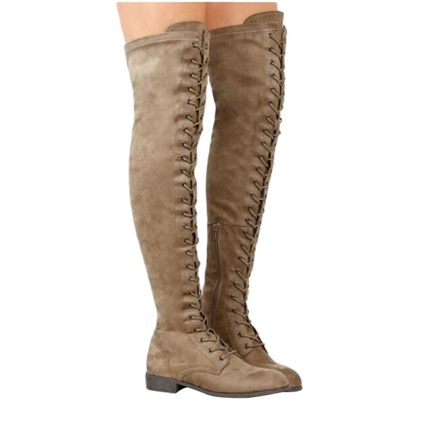 boots women over the knee roman riding thigh high lace up ladies spring autumn low heel suede shoes female black
boots women over the knee roman riding thigh high lace up ladies spring autumn low heel suede shoes female black