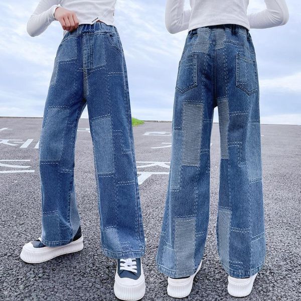 jeans for girls patchwork school uniform children autumn 2021 kids pants fashion blue wide leg casual loose
jeans for girls patchwork school uniform children autumn 2021 kids pants fashion blue wide leg casual loose