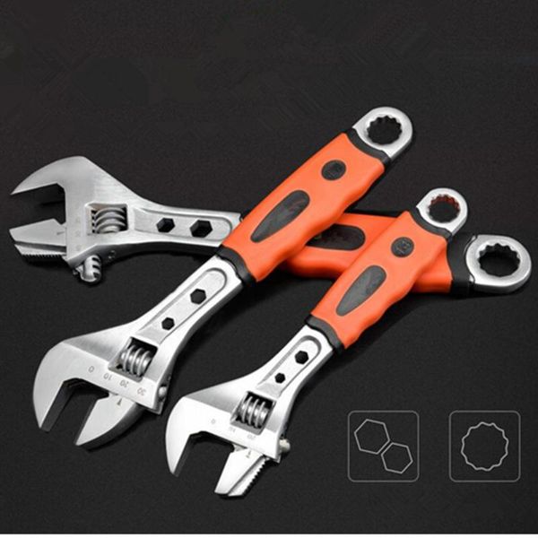 8-12inch fexible wrench adjustable spanner ratchet water pipe universal nut key hand tools
8-12inch fexible wrench adjustable spanner ratchet water pipe universal nut key hand tools