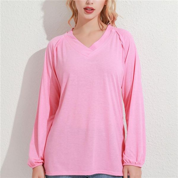 women's t-shirt women autumn winter fashion casual v-neck long sleeved t-shirts ladies solid color plus size loose cotton shirts, White
women's t-shirt women autumn winter fashion casual v-neck long sleeved t-shirts ladies solid color plus size loose cotton shirts, White