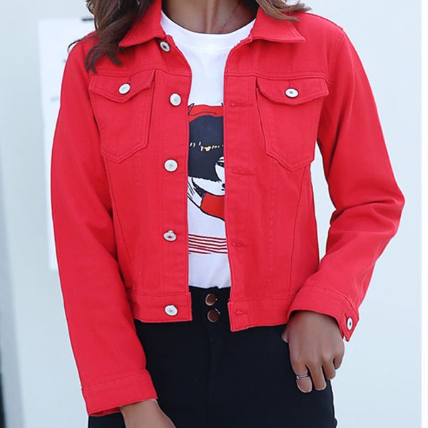 jeans jacket and coats for women autumn candy color casual short denim jacket 210522, Black;brown
jeans jacket and coats for women autumn candy color casual short denim jacket 210522, Black;brown