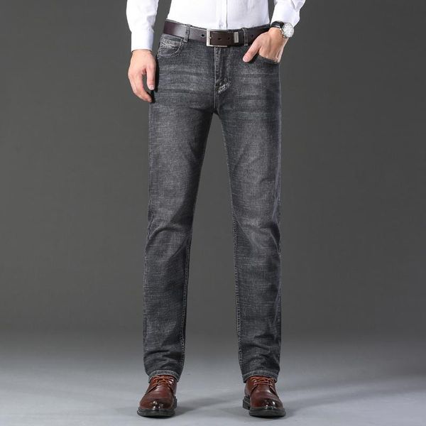 men's jeans autumn overalls business casual straight stretch denim pants brand spring slim trousers male, Blue
men's jeans autumn overalls business casual straight stretch denim pants brand spring slim trousers male, Blue