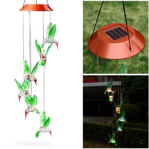 fashion wind chime led light solar changing color hummingbird hanging lawn yard garden home decoration hvr88 lamps
fashion wind chime led light solar changing color hummingbird hanging lawn yard garden home decoration hvr88 lamps