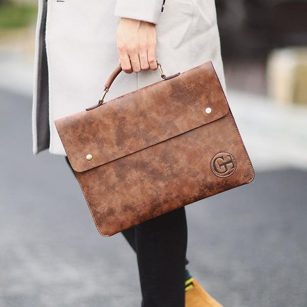 briefcases vintage crazy horse pu leather men briefcase korean style ipad a4 document bag
briefcases vintage crazy horse pu leather men briefcase korean style ipad a4 document bag