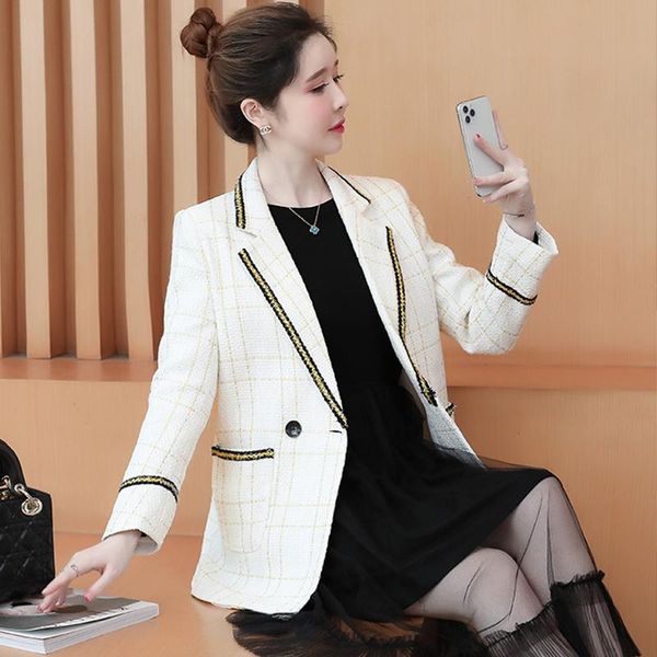 women's jackets korean elegant ladies plaid tweed jacket autumn winter woolen coats women vintage outwear coat fashion female overcoat, Black;brown
women's jackets korean elegant ladies plaid tweed jacket autumn winter woolen coats women vintage outwear coat fashion female overcoat, Black;brown