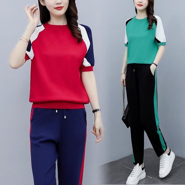 women's two piece pants plus size 4xl fashion women 2 set and casual loose survetement femme summer costumes for, White
women's two piece pants plus size 4xl fashion women 2 set and casual loose survetement femme summer costumes for, White