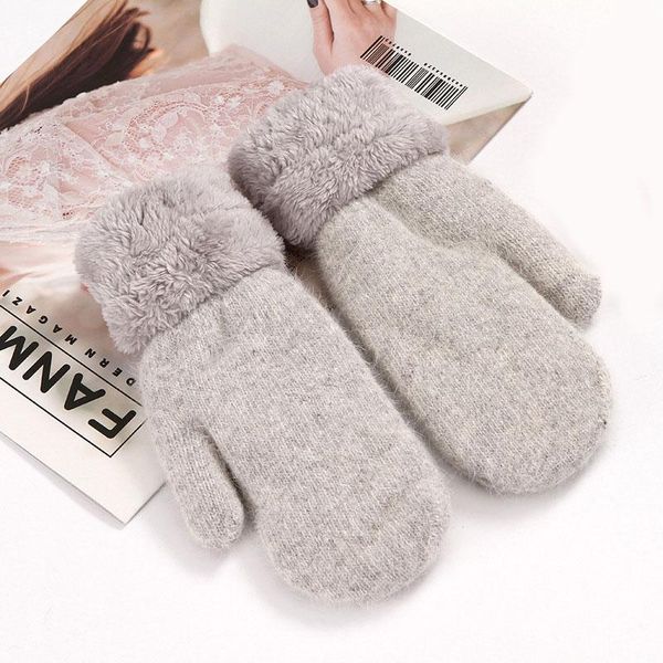 five fingers gloves winter warm plush thick women girls korean version cute full finger glove knitted, Blue;gray
five fingers gloves winter warm plush thick women girls korean version cute full finger glove knitted, Blue;gray