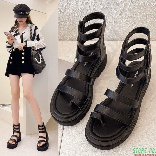 sandals 2021 summer shoes woman flat platform women soft leather casual open toe gladiator wedges, Black
sandals 2021 summer shoes woman flat platform women soft leather casual open toe gladiator wedges, Black