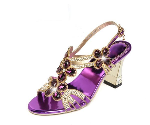 rhinestones women sandals genuine leather summer open toe thick heel high-heeled shoes blue gold gauze nx109, Black
rhinestones women sandals genuine leather summer open toe thick heel high-heeled shoes blue gold gauze nx109, Black