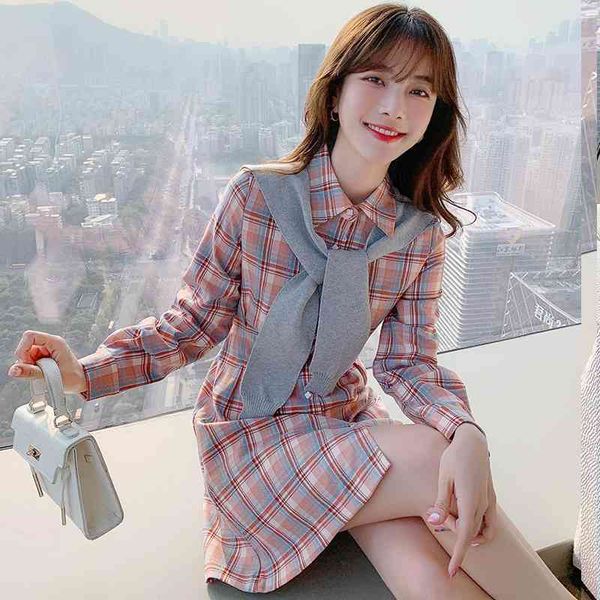 llzacoosh women fashion summer turn down collar single-breasted long sleeve plaid elegant lady shirt a line dress with shawl 210514, Black;gray
llzacoosh women fashion summer turn down collar single-breasted long sleeve plaid elegant lady shirt a line dress with shawl 210514, Black;gray
