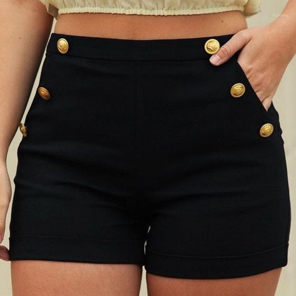 women's shorts women fashion casual mental decoration elastic black, dark blue summer waist slim high sold, White;black
women's shorts women fashion casual mental decoration elastic black, dark blue summer waist slim high sold, White;black