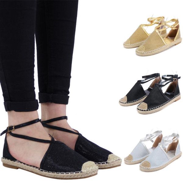 flat shoes women grass woven sole zapatos de mujer alpargatas comfortable sandals buckle strap woman, Black
flat shoes women grass woven sole zapatos de mujer alpargatas comfortable sandals buckle strap woman, Black