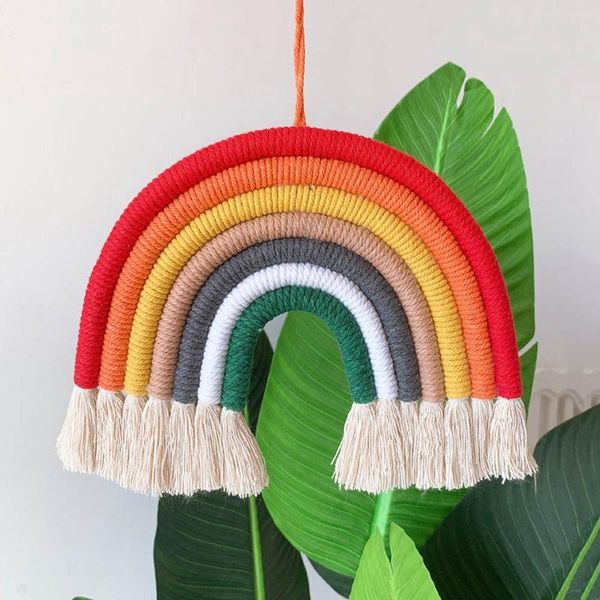 nordic rainbow hanging decoration cotton handmade woven weaving colorful ornament for living room decorative objects & figurines
nordic rainbow hanging decoration cotton handmade woven weaving colorful ornament for living room decorative objects & figurines