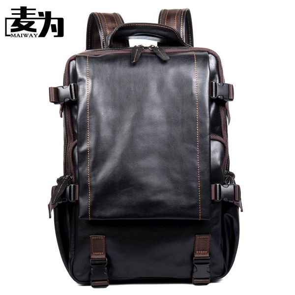 backpack genuine leather fashion business lapwaterproof vintage travel softback mochila hombre bags for men db60bb
backpack genuine leather fashion business lapwaterproof vintage travel softback mochila hombre bags for men db60bb