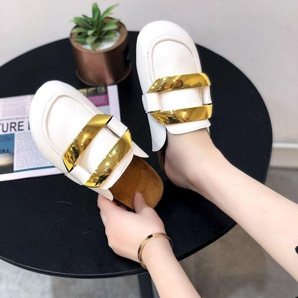 slippers 2021 metal decoration design lady shoes female outside flats sandals women slides mules ladies home, Black
slippers 2021 metal decoration design lady shoes female outside flats sandals women slides mules ladies home, Black