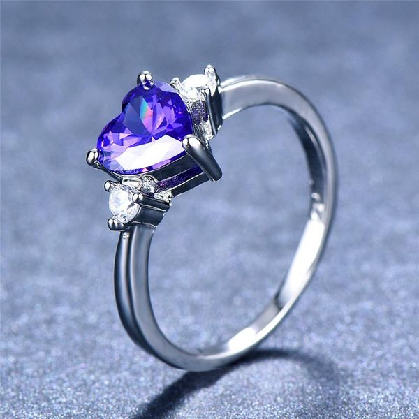 wedding rings female girls purple stone ring fashion february birthstone heart promise silver color love engagement for women, Slivery;golden
wedding rings female girls purple stone ring fashion february birthstone heart promise silver color love engagement for women, Slivery;golden