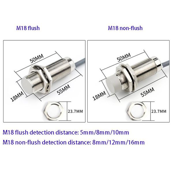 smart home control m18 metal induction switch sensor three-wire npn no dc 24v cylindrical inductive proximity
smart home control m18 metal induction switch sensor three-wire npn no dc 24v cylindrical inductive proximity