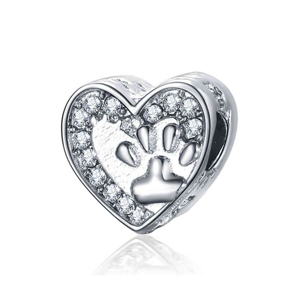 1pcs cute rhinestone heart-shaped footprints bead pendant adapting original pandora charm bracelet women jewelry making gifts, Silver
1pcs cute rhinestone heart-shaped footprints bead pendant adapting original pandora charm bracelet women jewelry making gifts, Silver