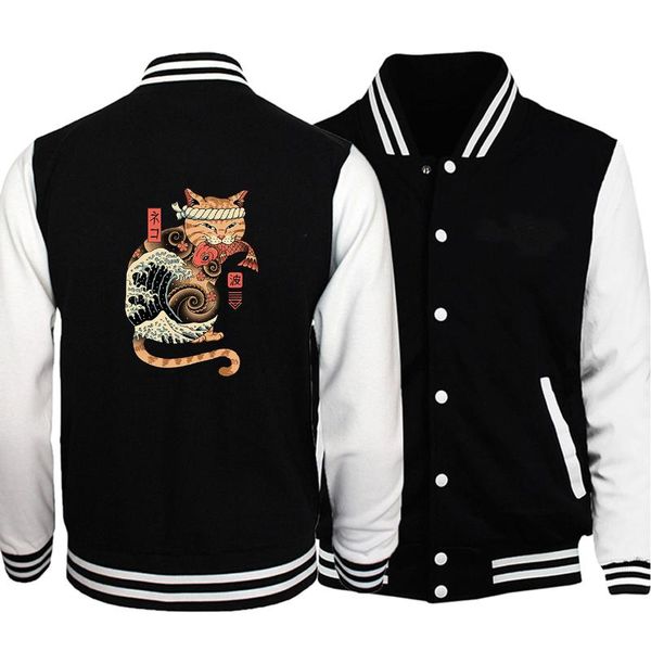 men's jackets ukiyoe style japanese cat eat fish printing thick comfortable clothing warm soft coats oversized men coat, Black;brown
men's jackets ukiyoe style japanese cat eat fish printing thick comfortable clothing warm soft coats oversized men coat, Black;brown