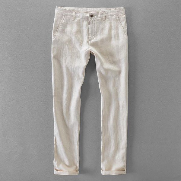 men's pants 100% quality pure linen casual men brand long trousers business fashion mens solid flax pantalon, Black
men's pants 100% quality pure linen casual men brand long trousers business fashion mens solid flax pantalon, Black