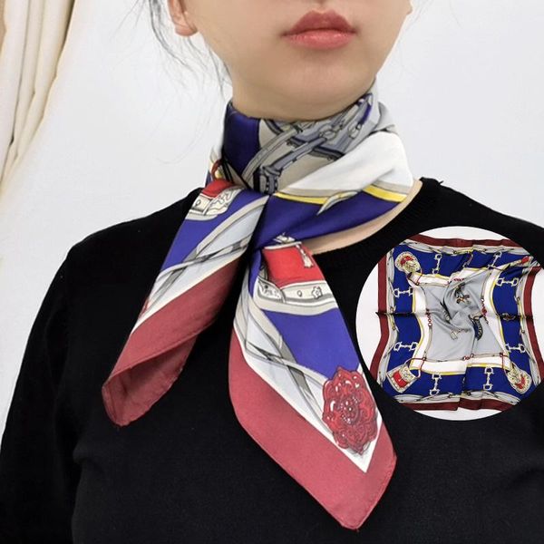 women silk scarf square headband foulard lady shawls wraps print office small neck scarves kerchief bandana pashmina, Blue;gray
women silk scarf square headband foulard lady shawls wraps print office small neck scarves kerchief bandana pashmina, Blue;gray