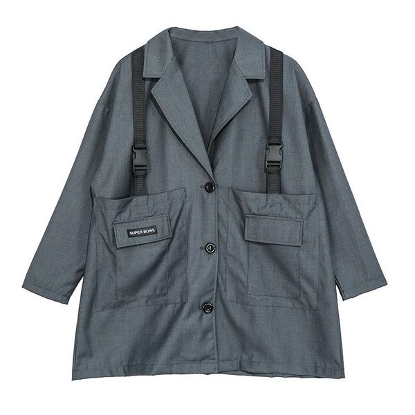 women's suits & blazers lanmrem high street spring women clothes tide 2021 fashion personality single breasted suit loose casual blazer, White;black
women's suits & blazers lanmrem high street spring women clothes tide 2021 fashion personality single breasted suit loose casual blazer, White;black