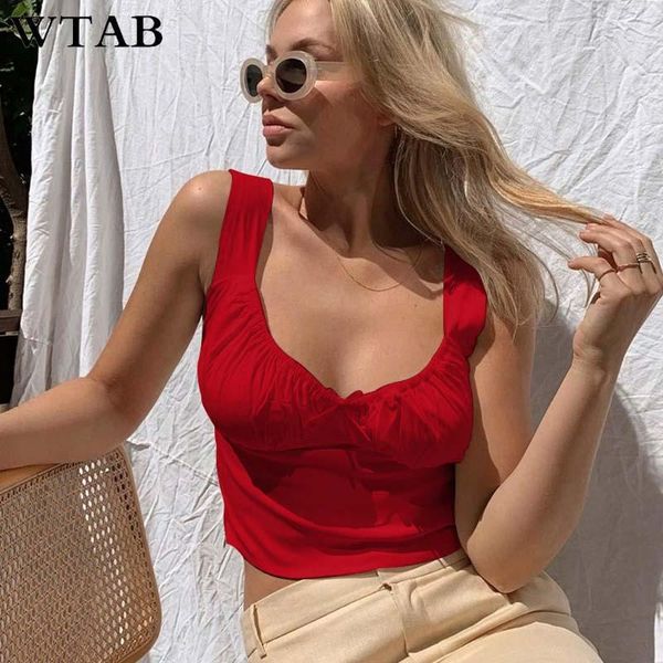 women's tanks & camis wtab slim solid high street women 2021 v-neck design streetwear backless crop summer bow black, White 
women's tanks & camis wtab slim solid high street women 2021 v-neck design streetwear backless crop summer bow black, White