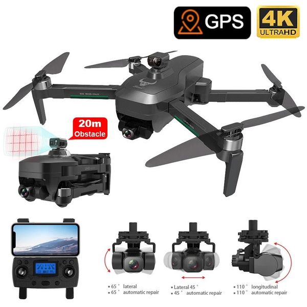 

drones sg906max gps drone with 3-axis gimbal and obstacle avoidance professional rc camera 4k hd 5g positioning
