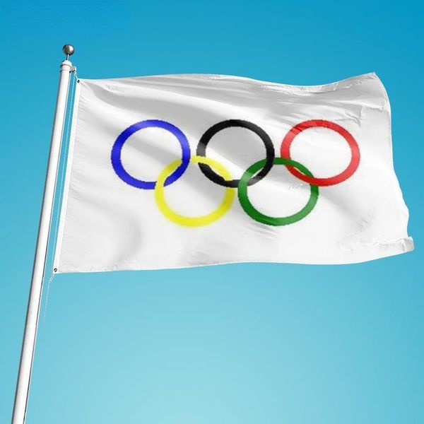 dhl 3x5 foot flag thicker polyester the olympic rings banner with grommets 90*150cm
dhl 3x5 foot flag thicker polyester the olympic rings banner with grommets 90*150cm