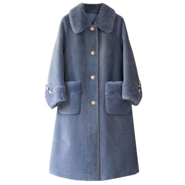 women's fur & faux 2021 autumn winter women clothes real coat female 100% wool jacket sheep shearling long suede lining zt4412, Black
women's fur & faux 2021 autumn winter women clothes real coat female 100% wool jacket sheep shearling long suede lining zt4412, Black