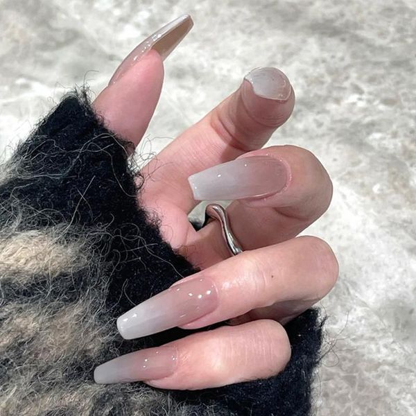 nail gel 24pcs gray gradients wear long paragraph fashion manicure patch false nails save time wearable, Red;pink
nail gel 24pcs gray gradients wear long paragraph fashion manicure patch false nails save time wearable, Red;pink