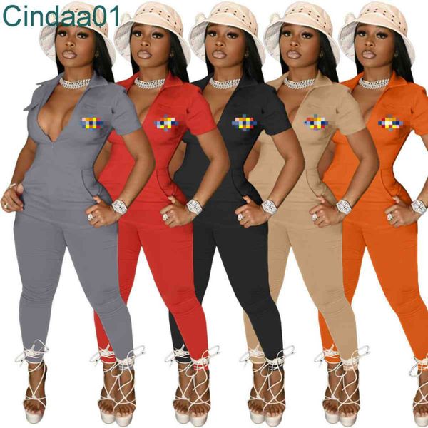 women jumpsuits deisgner slim solid color 4 pockets short sleeve tee pants deep v neck zipper blouse tight trousers one piece rompers, Black;white
women jumpsuits deisgner slim solid color 4 pockets short sleeve tee pants deep v neck zipper blouse tight trousers one piece rompers, Black;white