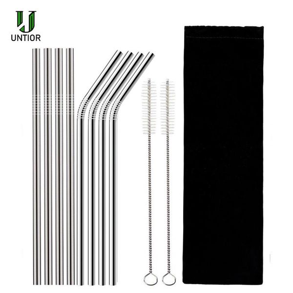 drinking straws untior 4pcs reusable straw 304 stainless steel metal cleaning brush set party bar accessory wholesale
drinking straws untior 4pcs reusable straw 304 stainless steel metal cleaning brush set party bar accessory wholesale