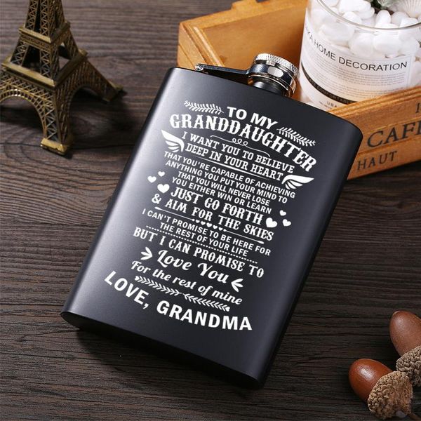 grandma to my granddaughter stainless steel black whiskey vodka hip flask portable flagon alcohol bottle water
grandma to my granddaughter stainless steel black whiskey vodka hip flask portable flagon alcohol bottle water