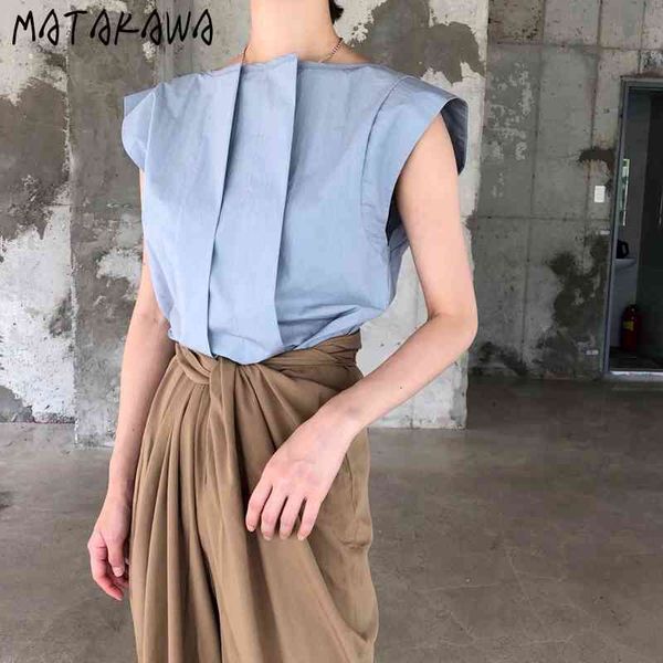 matakawa flying sleeve shirt female korea chic simple three-dimensional women blouses pleated loose shirts casual short 210513, White
matakawa flying sleeve shirt female korea chic simple three-dimensional women blouses pleated loose shirts casual short 210513, White