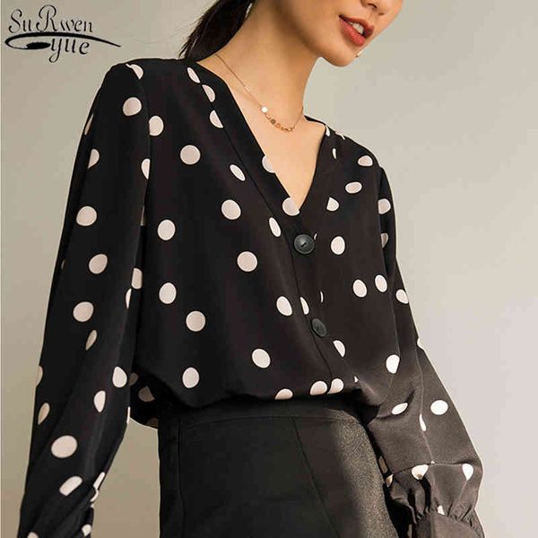 autumn plus shirts v-neck loose chiffon blouse size 4xl women long sleeve polka dot women's 10935 210427, White
autumn plus shirts v-neck loose chiffon blouse size 4xl women long sleeve polka dot women's 10935 210427, White