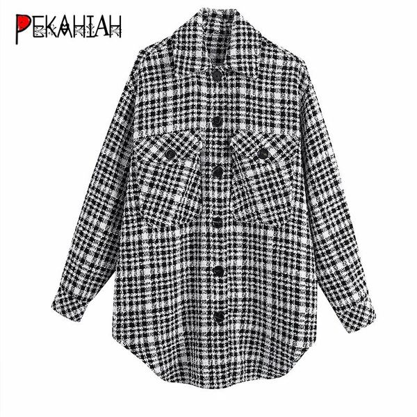 vintage lapel plaid overisze jacket coats women fashion slim pocket warm button coat famale outerwear chic 2021 women's jackets, Black;brown
vintage lapel plaid overisze jacket coats women fashion slim pocket warm button coat famale outerwear chic 2021 women's jackets, Black;brown