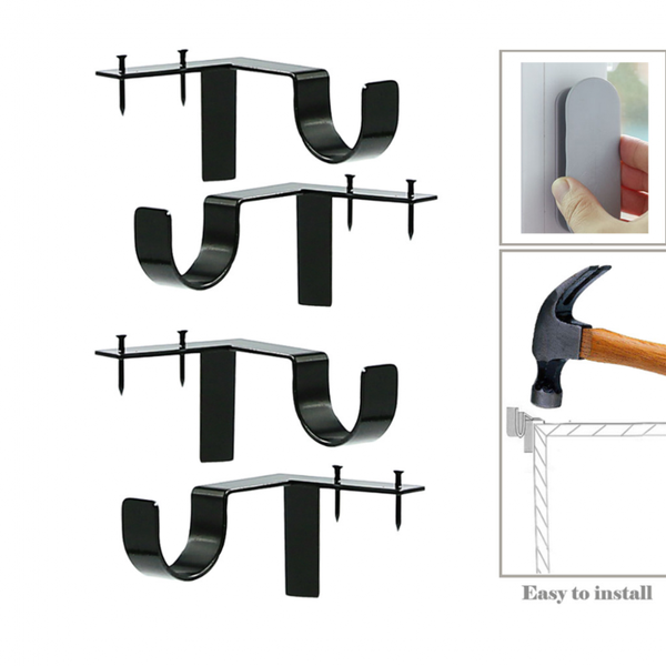 hooks & rails 2pcs curtain rod brackets creative roman bracket universal hook household accessories
hooks & rails 2pcs curtain rod brackets creative roman bracket universal hook household accessories