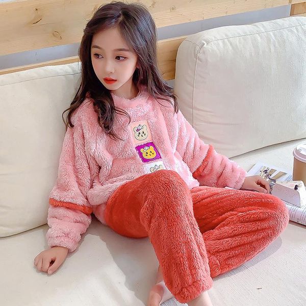 pajamas girls flannel sleepwear winter warm kids pajama sets thicken children homewear princess style teenager pijama girl clothes 10 y, Blue;red
pajamas girls flannel sleepwear winter warm kids pajama sets thicken children homewear princess style teenager pijama girl clothes 10 y, Blue;red