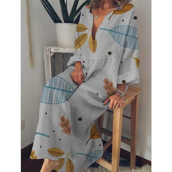 casual dresses fashion woman bohemia printed cotton linen dress deep v neck long sleeve loose for women plus size, Black;gray
casual dresses fashion woman bohemia printed cotton linen dress deep v neck long sleeve loose for women plus size, Black;gray