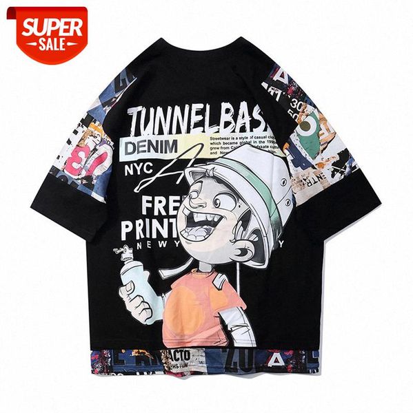spring and summer europe the united states high street hip-hop printed t-shirt loose national tide illustration cartoon short-sleeved #at9p, White;black
spring and summer europe the united states high street hip-hop printed t-shirt loose national tide illustration cartoon short-sleeved #at9p, White;black
