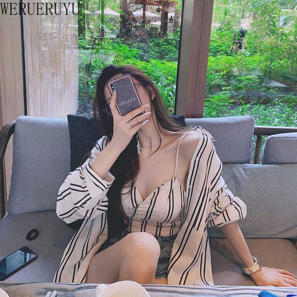 werueruyu transparent ice silk sling two-piece large size suit female summer loose t-shirt halter vest suit 210608, White
werueruyu transparent ice silk sling two-piece large size suit female summer loose t-shirt halter vest suit 210608, White