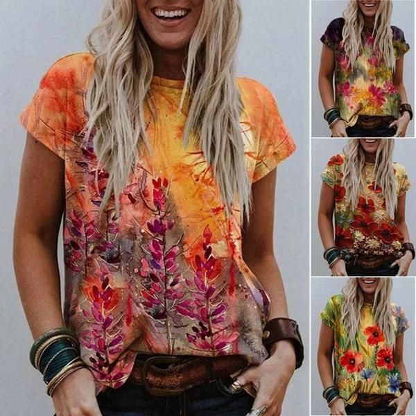women's t-shirt women t-shirts short sleeve casual tee summer flower print fashion 5xl oversized female loose o-neck plus size, White
women's t-shirt women t-shirts short sleeve casual tee summer flower print fashion 5xl oversized female loose o-neck plus size, White