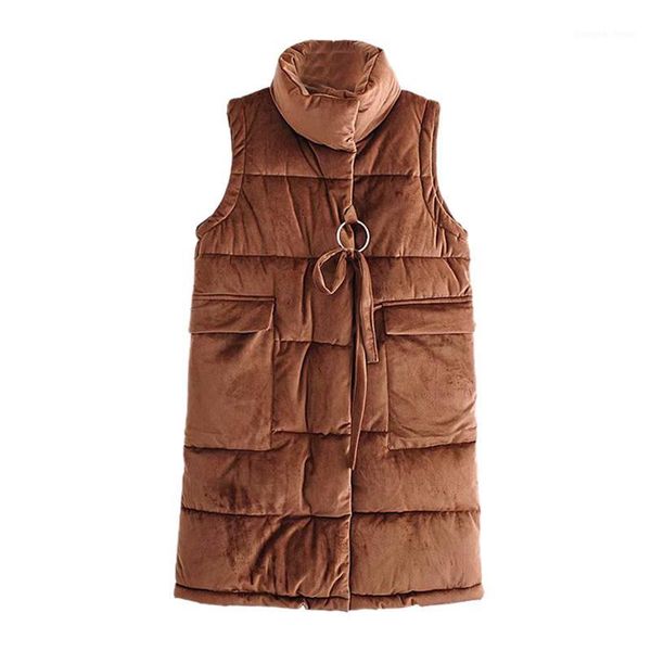 flat velvet decorated long sleeveless vest cotton jacket was thin high collar coat, Black
flat velvet decorated long sleeveless vest cotton jacket was thin high collar coat, Black