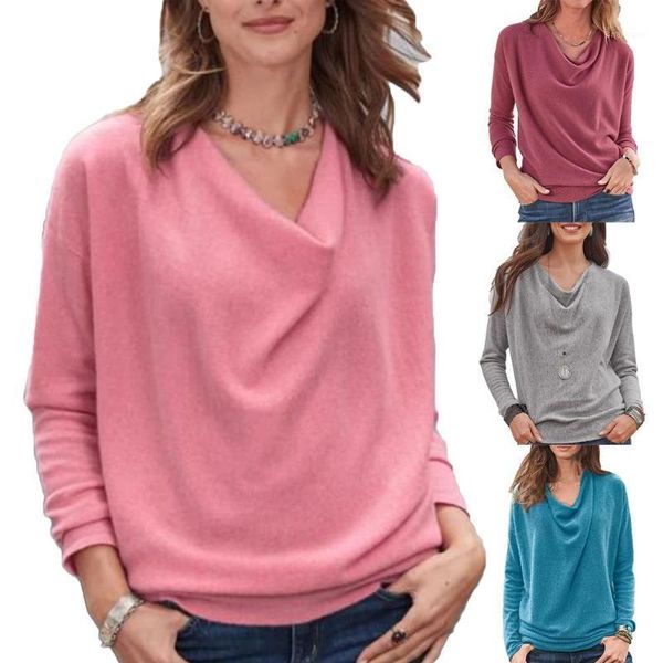women casual blouse solid color v neck long sleeve pullover loose girl plus size female clothing women's blouses & shirts, White
women casual blouse solid color v neck long sleeve pullover loose girl plus size female clothing women's blouses & shirts, White
