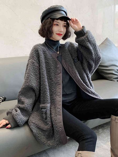 women's jackets european station autumn and winter lamb wool granular jacket medium length coat w8qe, Black;brown
women's jackets european station autumn and winter lamb wool granular jacket medium length coat w8qe, Black;brown