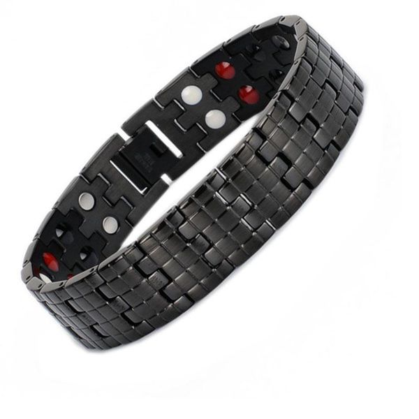 link, chain black stainless steel cube grid mosaic wide 16mm pure titanium energy magnet bracelet
link, chain black stainless steel cube grid mosaic wide 16mm pure titanium energy magnet bracelet