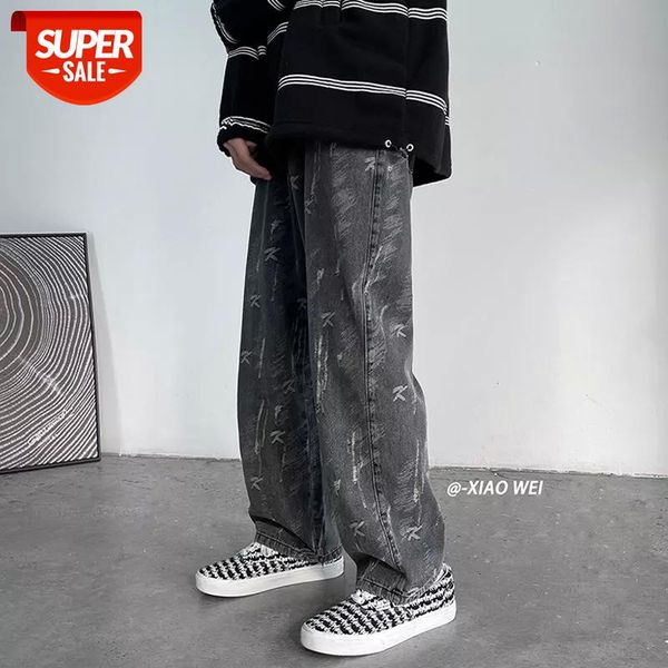 2021 men's baggy homme classic jeans black color printing casual pants loose biker denim wide leg fashion trousers -2xl #yu95, Blue
2021 men's baggy homme classic jeans black color printing casual pants loose biker denim wide leg fashion trousers -2xl #yu95, Blue